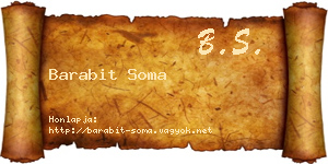 Barabit Soma névjegykártya